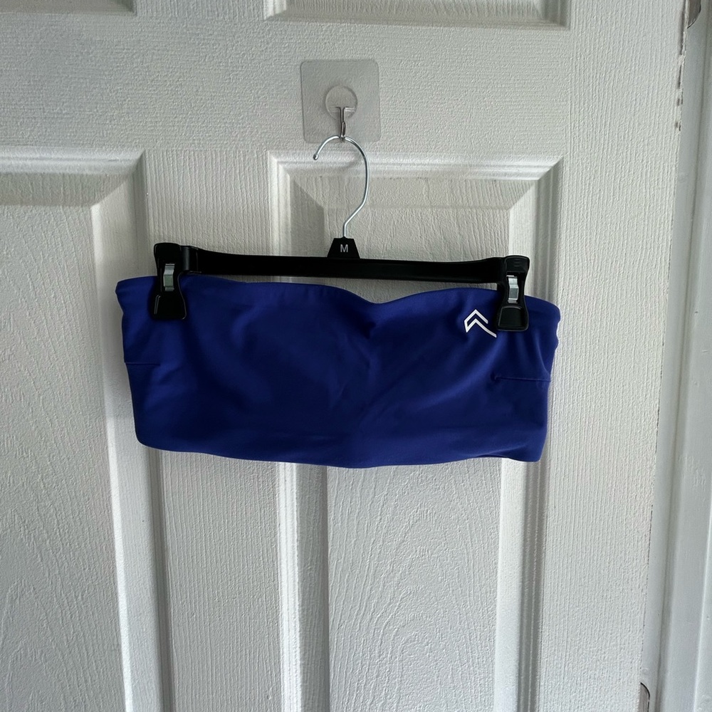 Blue Strapless Top